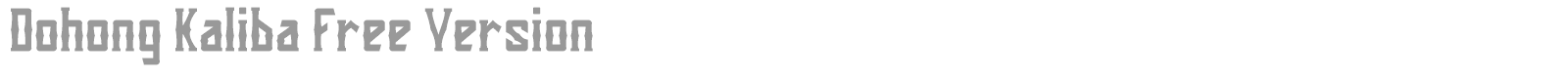 Dohong Kaliba font preview